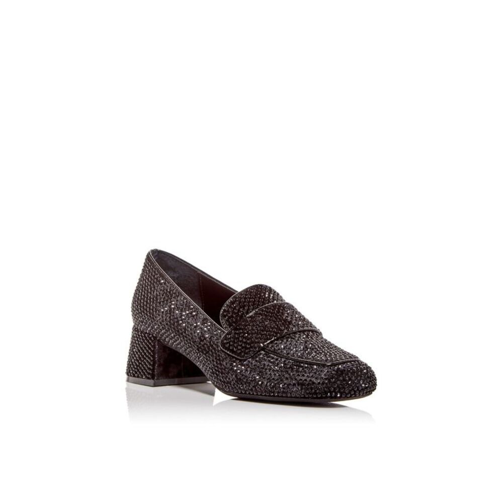 JEFFEREY CAMPBELL Womens Black Apron Ritzy Slip On Heeled Loafers 6.5 M